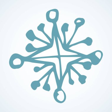 Sevimli Eve natal buzlu yıldız çizimi. Işık gökyüzü arka planında İsa 'nın doğumu tasarımı. Kağıt metin alanı üzerinde karalama retro tarzı kalemle siyah mürekkep el logotip amblem tasarımı çizildi