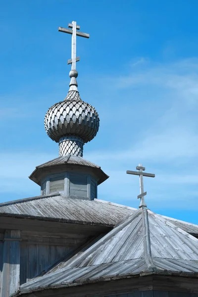 Cúpula Uma Antiga Igreja Madeira Religião Arquitetura História — Fotografia de Stock