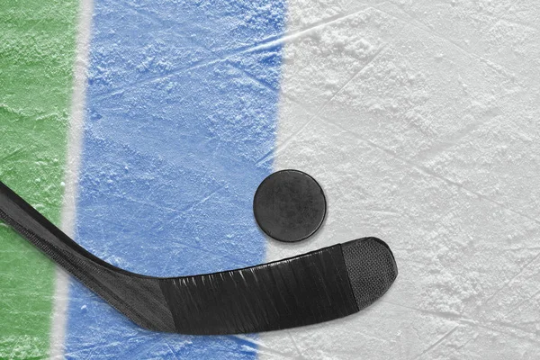 Hockey Accessories Ice Hockey Arena Concept Hockey Wallpaper — Stock Photo, Image