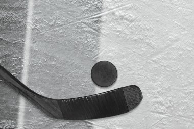 Buz hokeyi arenada Hokey aksesuarları. Kavramı, hokey, duvar kağıdı
