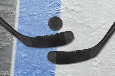 Hokey aksesuarları Ice arena üzerinde. Kavramı, hokey, duvar kağıdı