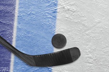 Hokey aksesuarları Ice arena üzerinde. Kavramı, hokey, duvar kağıdı
