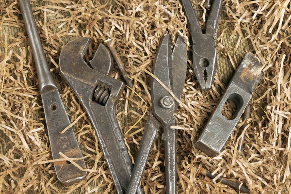 A set of old tools close up — Stock Photo, Image