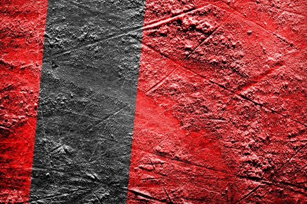 Hockey sur glace arène texture rouge avec ligne noire — Photo