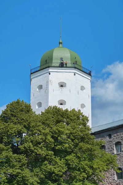 Medieval tower in the city of Vyborg — Stock Photo, Image