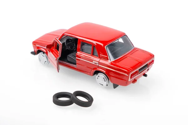 Defective Car Model Toy Light Background Royalty Free Stock Photos