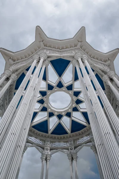 Lusthus Uzbekistan Paviljongen Utställningen Prestationer Samhällsekonomin Moskva Vdnkh Royaltyfria Stockfoton
