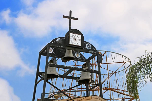 Reloj San Gabriels Iglesia Greco Ortodoxa Anunciación Nazaret Israel —  Fotos de Stock