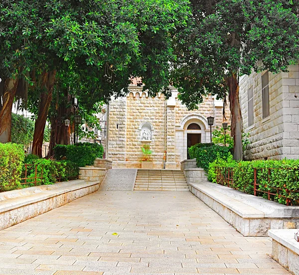 Wejście Kościoła Joseph Mieście Nazareth Izrael — Zdjęcie stockowe