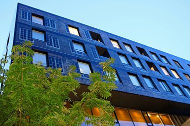 Rotermann çeyrek akşam modern mimari Tallinn, Estonya