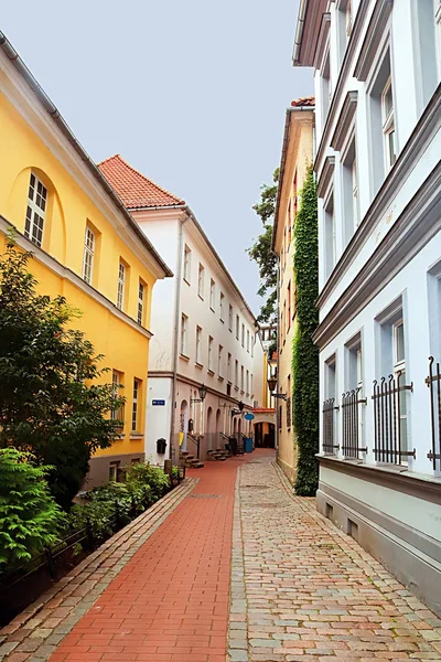 Rue Médiévale Dans Vieille Riga Lettonie Europe Dans Vieux Riga — Photo