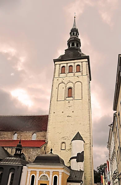 Igreja São Nicolau Tallinn Estónia Filtro Aplicado — Fotografia de Stock