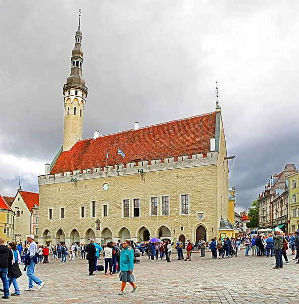 Tallinn Estonia Agosto 2018 Ayuntamiento Tallin Casco Antiguo Tallin Estonia — Foto de Stock