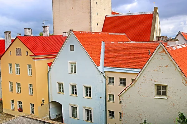 Färgglada Hus Gamla Stan Tallinn Estland — Stockfoto