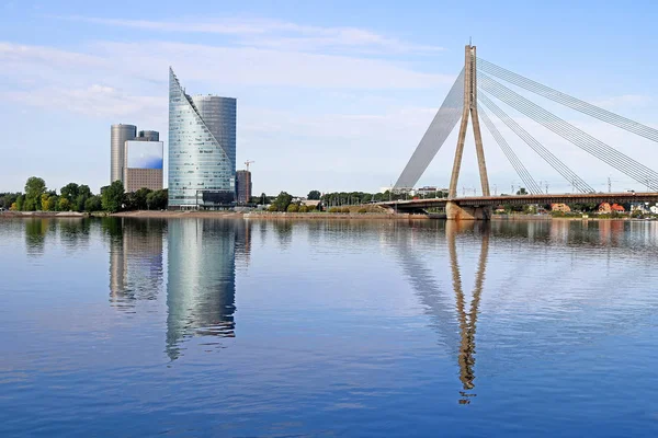 Skyline Blick Auf Das Linke Ufer Kipsala Insel Und Vansu — Stockfoto