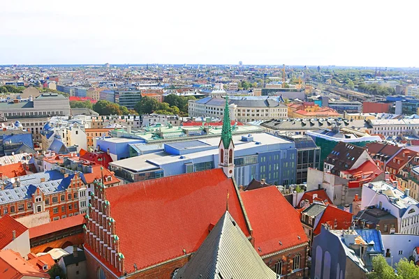 Zobacz Stare Miasto Kościół Świętego Jana Ryga Łotwa — Zdjęcie stockowe