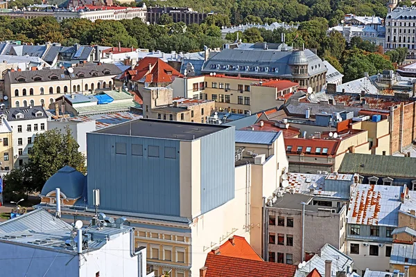 Vista Edifício Antigo Moderno Riga Letónia — Fotografia de Stock