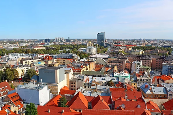 Riga Letland Augustus 2018 Het Uitzicht Riga Stad Vrijheidsmonument Geboorte — Stockfoto