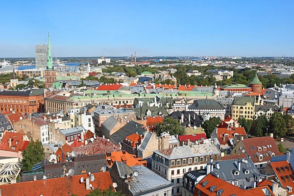 Güneşli Bir Gün Letonya Riga Görünümünde — Stok fotoğraf