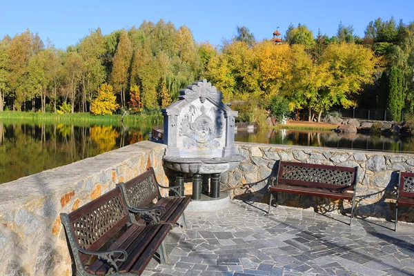 Uitzicht Bukii Park Regio Van Kiev Oekraïne — Stockfoto