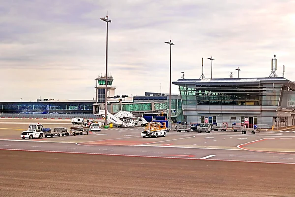 Riga Lettonia Agosto 2018 Vista Dell Aeroporto Internazionale Riga Rix — Foto Stock