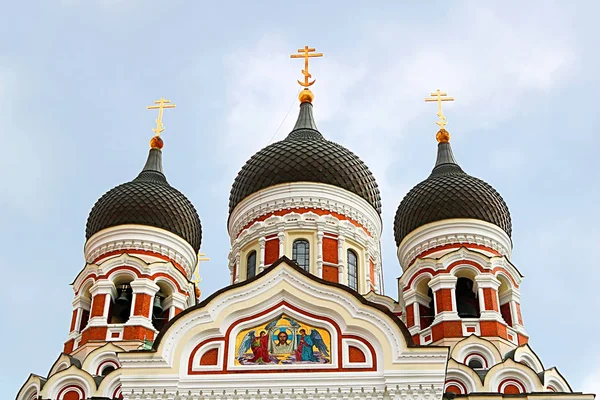 Aleksanteri Nevskin Katedraali Tallinnan Vanhassakaupungissa Virossa Sen Suunnitteli Mikhail Preobrazhensky — kuvapankkivalokuva