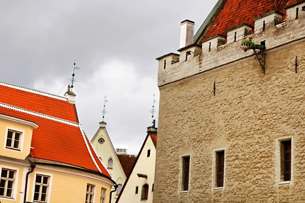 Edifício Antigo Câmara Municipal Tallinn Cidade Velha Tallinn Estónia Lado — Fotografia de Stock