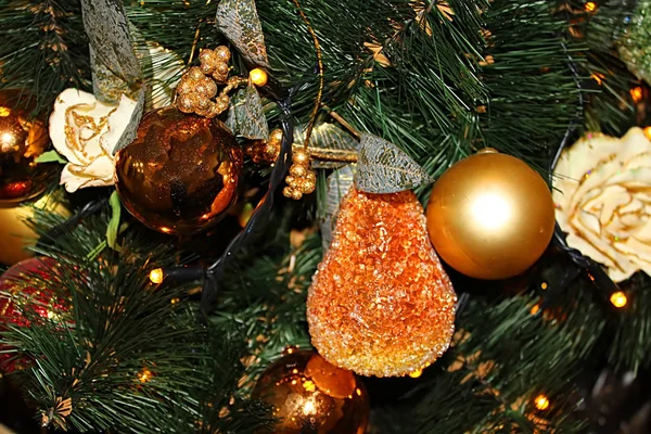 Decoratie Voor Kerstboom Close — Stockfoto