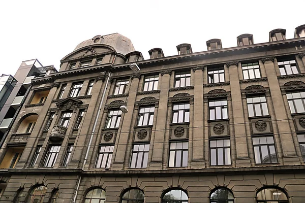 Riga ラトビアのアール ヌーボー様式 Jugenstil の断片 — ストック写真