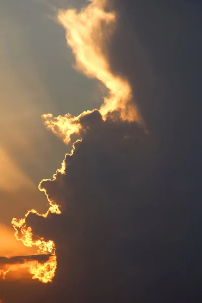 Огни Закатном Небе — стоковое фото