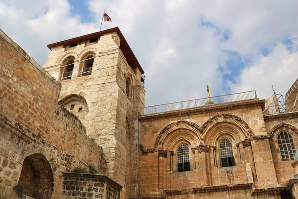 Kudüs İsrail'in Kutsal Kabir Kilisesi üstten görünüm