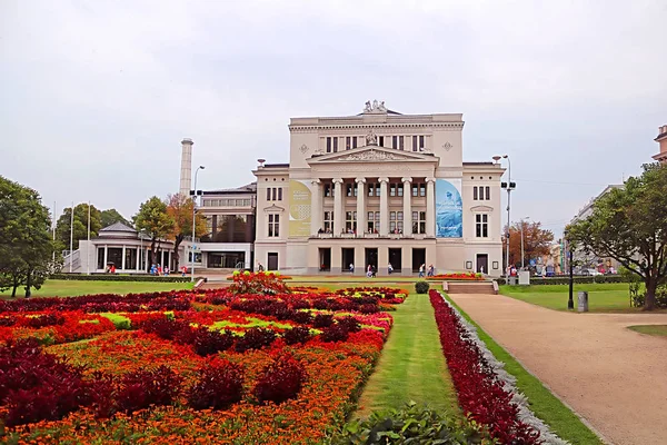 Riga Lettország Augusztus 2018 Lett Nemzeti Tudományos Opera Balett Színház — Stock Fotó