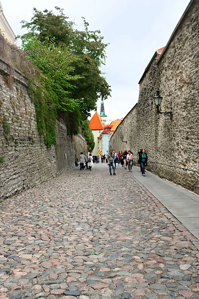 Tallinn Estland Augusti 2018 Pikk Benet Street Långa Ben Gamla — Stockfoto