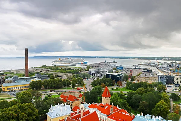 Tallinn Estonie Août 2018 Vue Aérienne Ville Tallinn Avec Des — Photo