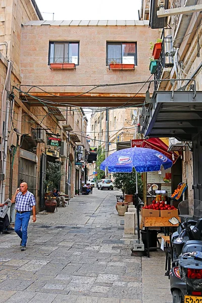 Jeruzalém Izrael Září 2017 Ulice Starého Města Jeruzalémě — Stock fotografie