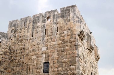 Jaffa Gate yapısının eski şehir Kudüs İsrail'in bir parçası