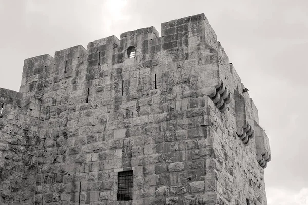 古い都市のエルサレム イスラエルのヤッファ門の構造の一部 — ストック写真