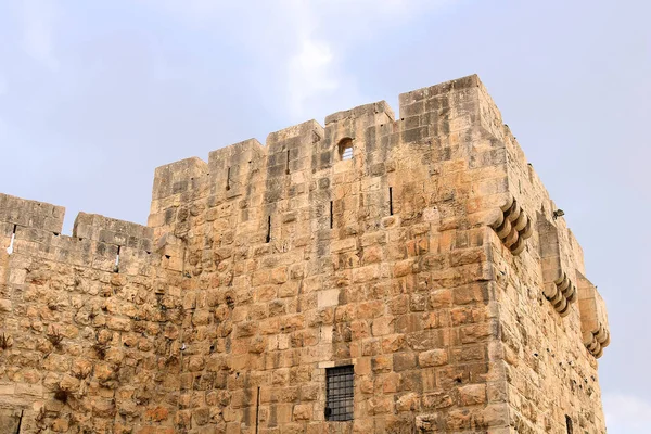 Parte Estructura Puerta Jaffa Ciudad Vieja Jerusalén Israel — Foto de Stock