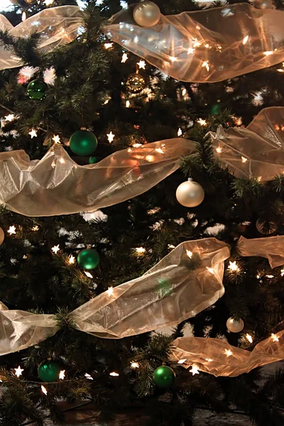 Zdobení Vánočního Stromu Detail — Stock fotografie