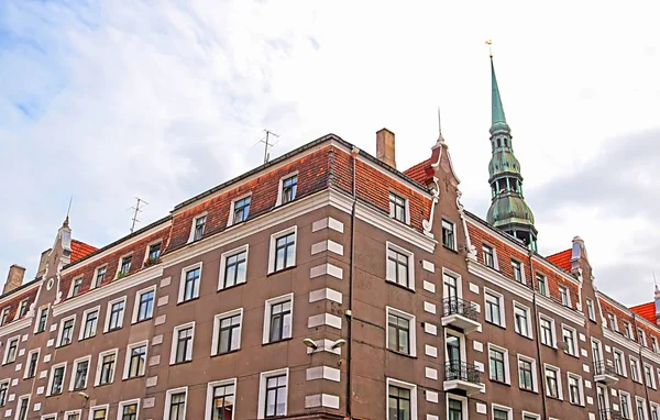 Bygga Kungu Street Och Ovanifrån Church Peter Peter Church Petrikirche — Stockfoto