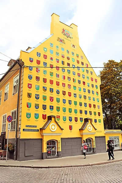 Riga Latvia August 2018 Clădirea Cazarmelor Lui Jacob Care Prezintă — Fotografie, imagine de stoc