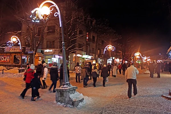 겨울철에 네에서 폴란드 2010 유명한 Krupowki Krupowki 거리는 지역과 마을의 — 스톡 사진