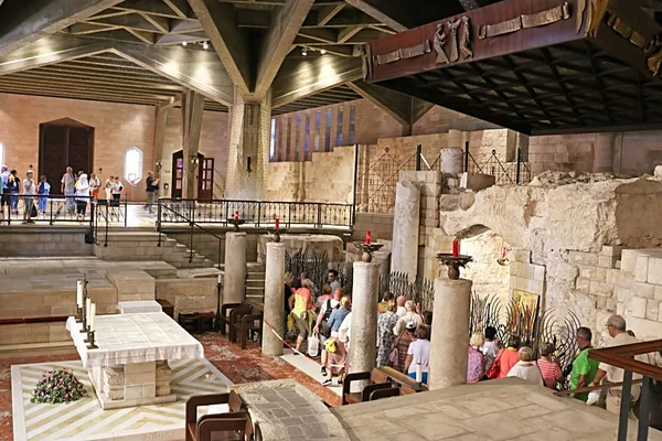 Nazareth Israël September 2017 Interieur Van Basiliek Van Annunciatie Kerk — Stockfoto