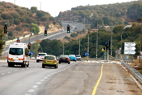 İsrail - 21 Eylül 2017: Sabah İsrail yol görünümünü