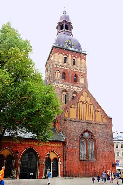 Riga Latvia Agosto 2018 Catedral Riga Catedral Evangélica Luterana Sede — Fotografia de Stock