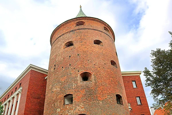 Över Kruttornet Riga Lettland Det Var Ursprungligen Del Ett Försvarssystem — Stockfoto