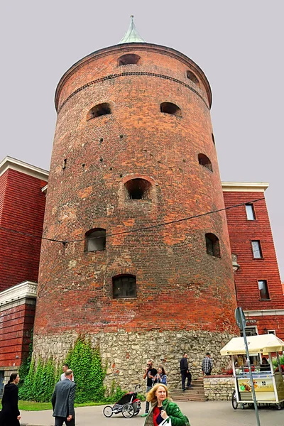Riga Letonia Agosto 2018 Vista Torre Polvo Originalmente Era Parte — Foto de Stock