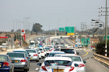 İsrail - 21 Eylül 2017: Sabah İsrail yol görünümünü