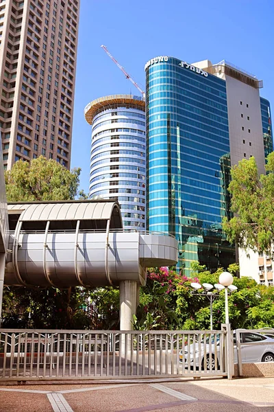 Tel Aviv Israel Setembro 2017 Vista Dos Arranha Céus Centro — Fotografia de Stock