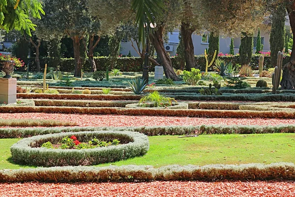 Bahai trädgårdar i Acre (Akko), Haifa, Israel — Stockfoto